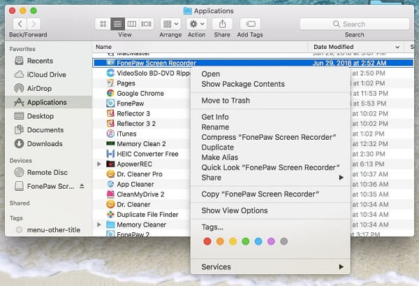 How to completely uninstall apps on a mac n a macbook